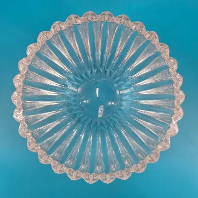 Tiffany & Co Heart Rim Fluted Crystal Bowl