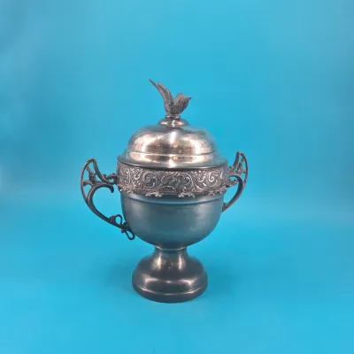 William Rogers Silverplate Bird Lidded Sugar Bowl