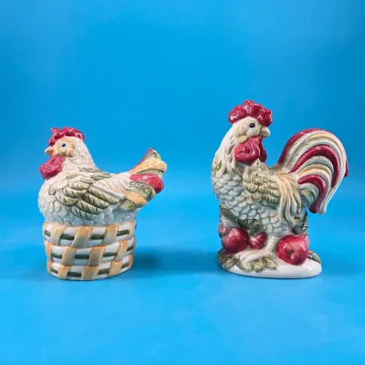 Royal Doulton Chanticlair Rooster Salt and Pepper Shakers (Set of 2)