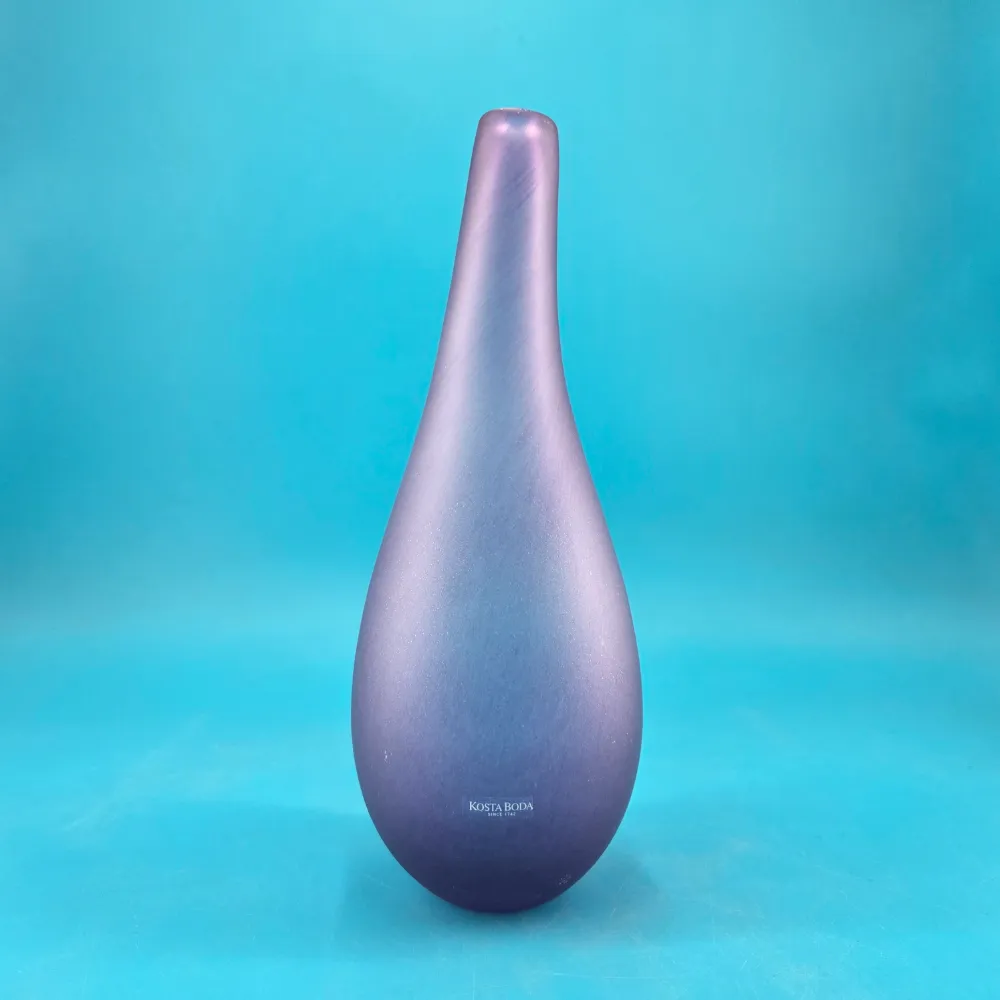 Kosta Boda Gunnel Sahlin Purple Glass Bottle Kosta Boda Gunnel Sahlin Purple Glass Bottle