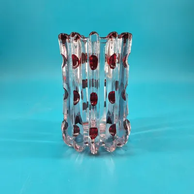 Ruby-Stained Broken Column Celery Vase