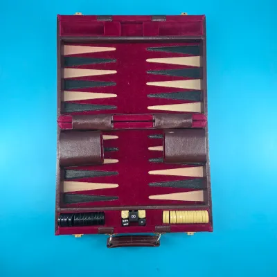 Vintage Pierre Cardin Backgammon Travel Set