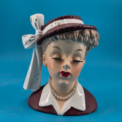 Vintage 1956 Napco Lady Head Vase (C2633A)