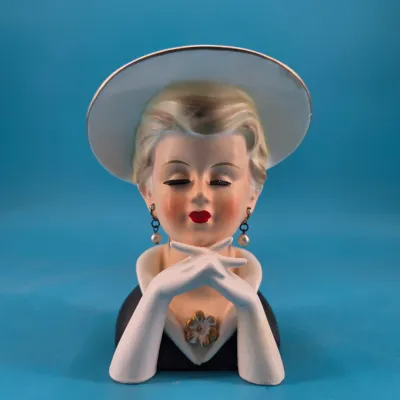 Vintage Rubens Lady Head Vase #495