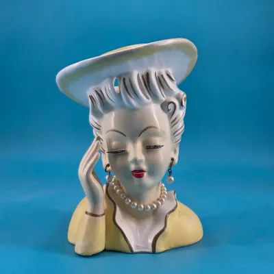 Vintage Tislo Lady Head Vase Vintage Tislo Lady Head Vase