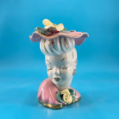 Vintage Lefton Lady Head Vase