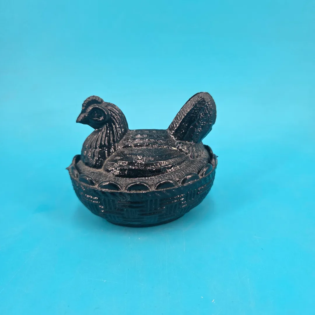 Mini Salt Cellar Glass Chicken (Black)