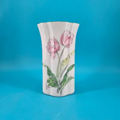 Tulip Print Porcelain Vase