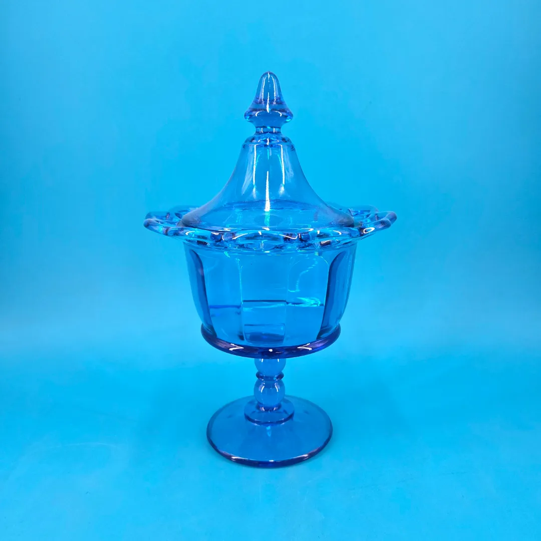 Lace Edge Glass Lidded Candy Dish