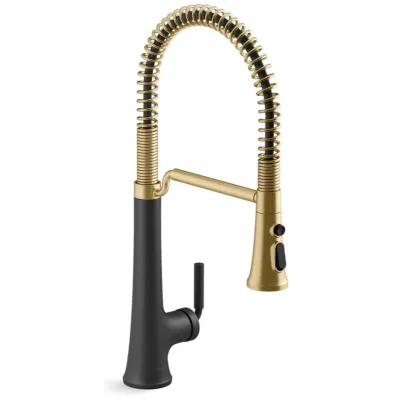 Kohler Tone Semi-Pro Faucet, Matte Black Moderne Brass Kohler Tone Semi-Pro Faucet, Matte Black Moderne Brass