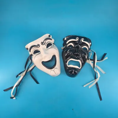 Comedy/Tragedy Ceramic Masks Artist Signed Comedy/Tragedy Ceramic Masks Artist Signed