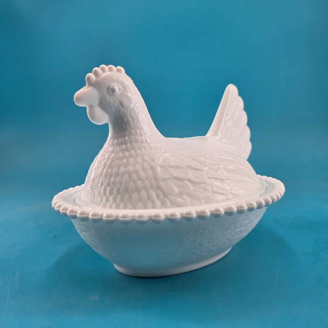Indiana Glass Hen - Milk White Indiana Glass Hen - Milk White