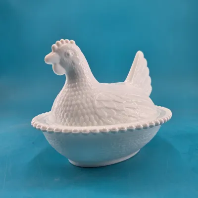 Indiana Glass Hen - Milk White Indiana Glass Hen - Milk White