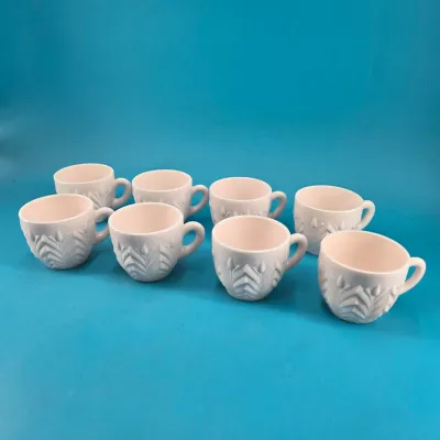 Jeannette Shell Milk Pink Punch Cups (Set of 8) Jeannette Shell Milk Pink Punch Cups (Set of 8)