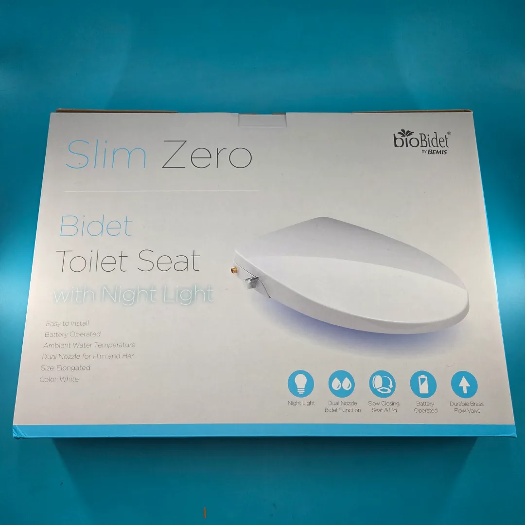 Bio Bidet Slim Zero Elongated Toilet Seat, White