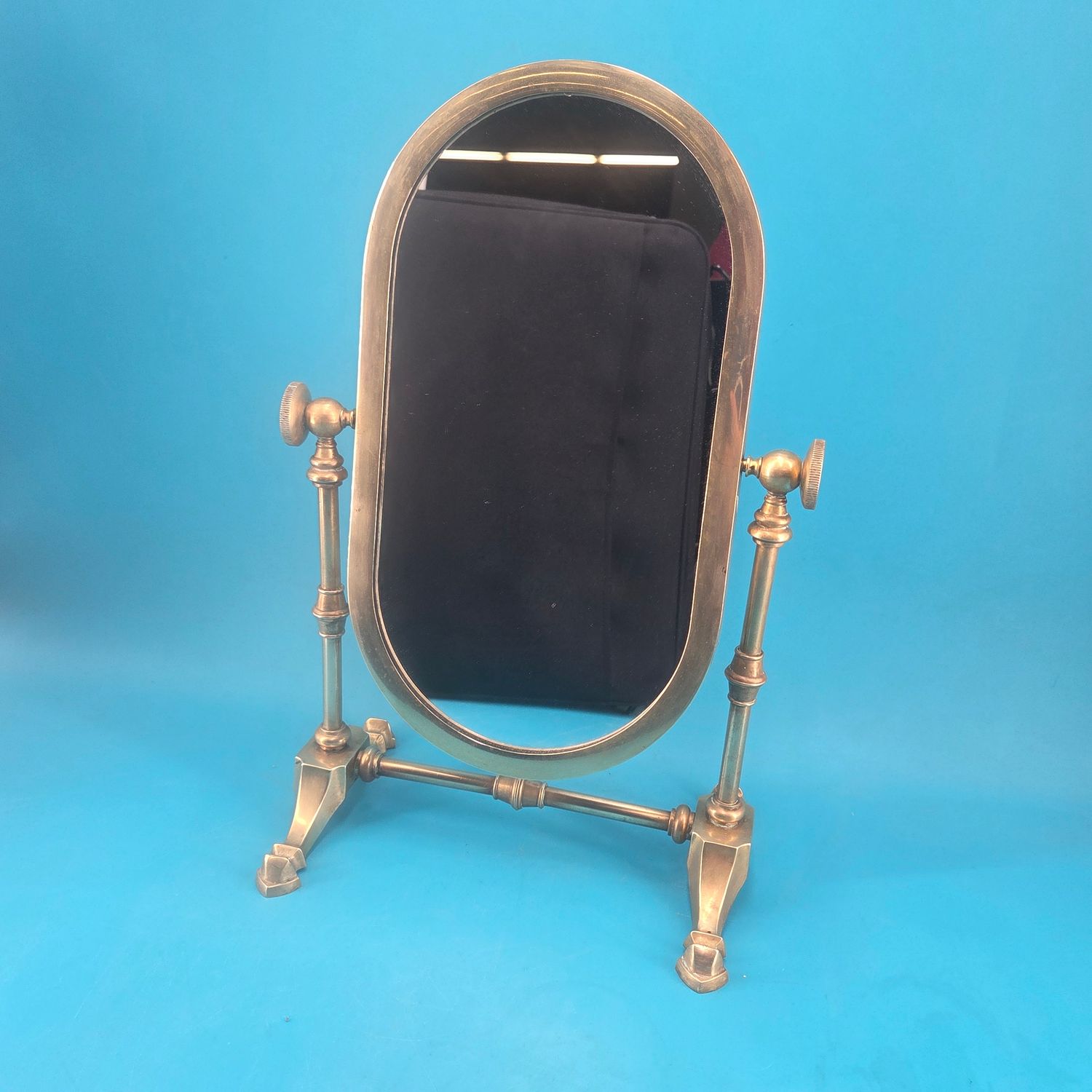 Brass Swivel Table Mirror