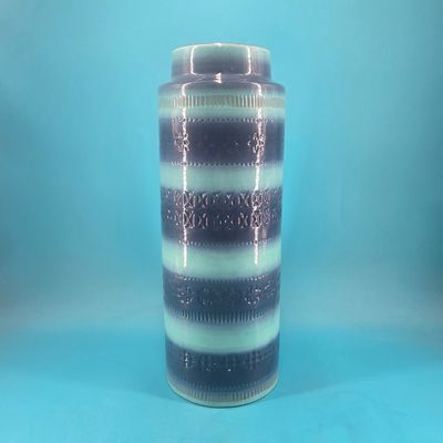 Teal and Blue Embossed Vase Teal and Blue Embossed Vase