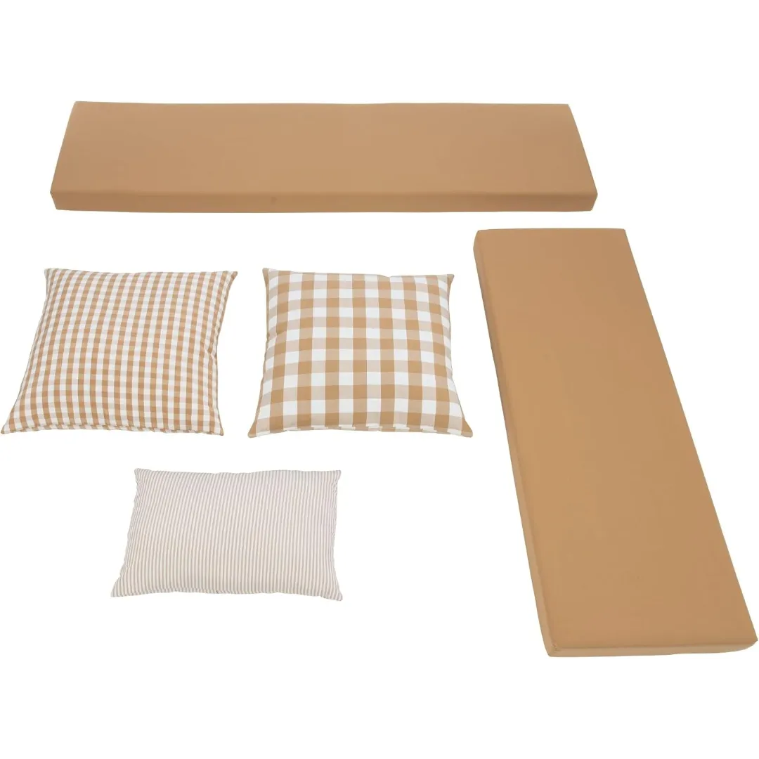 Linon Tobin 5pc Nook Cushion Set, Natural Beige