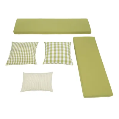 Linon Tobin 5pc Nook Cushion Set, Apple Green Linon Tobin 5pc Nook Cushion Set, Apple Green