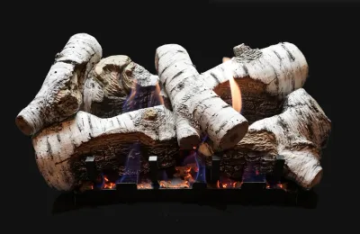 Empire Birch 24in 6pc Ceramic Fiber Log Set