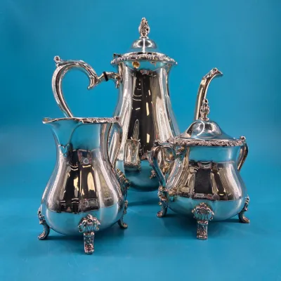 Webster Wilcox 3pc Silver Plated Coffee/ Tea Set Webster Wilcox 3pc Silver Plated Coffee/ Tea Set