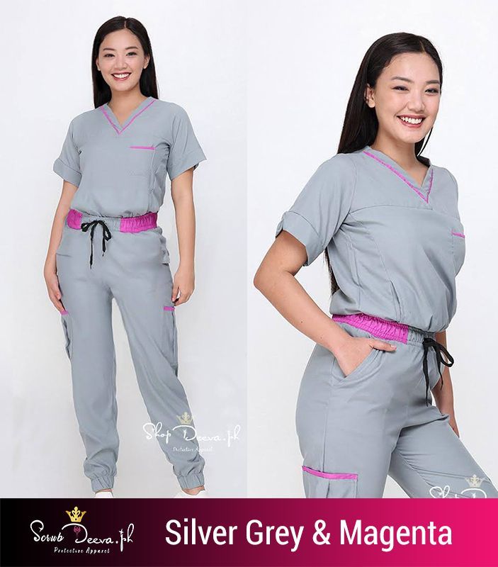 SD Easy Wear  Scrub Suit Two Tone Marie