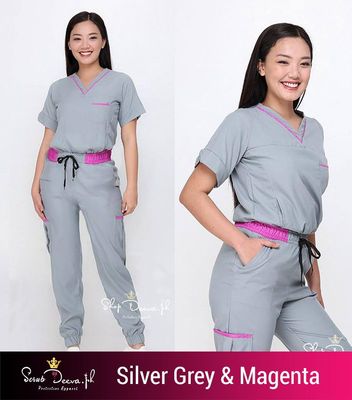 SD Easy Wear  Scrub Suit Two Tone Marie