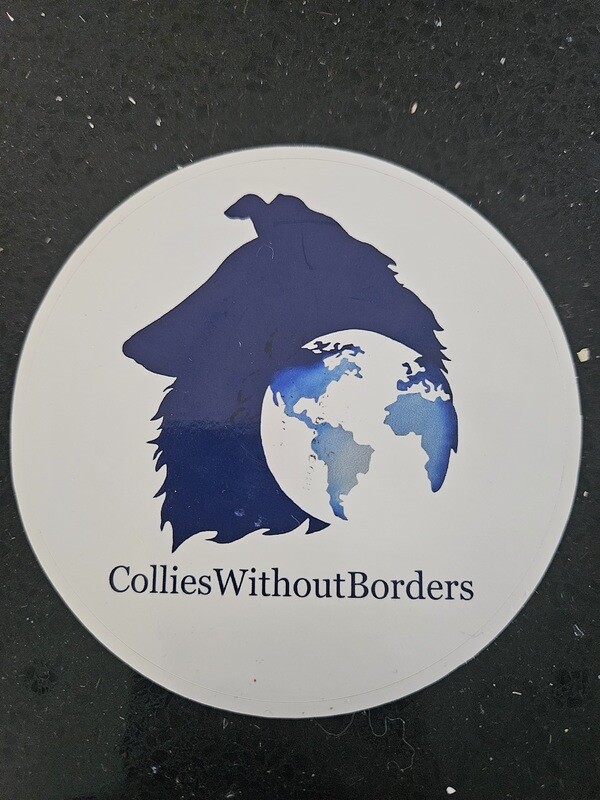 Collies Without Borders - External Window Sticker