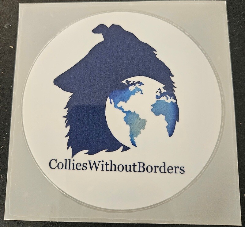 Collies Without Borders - Internal Window Sticker