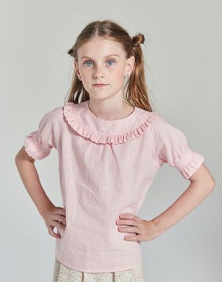 LOLA LIGHT PINK COTTON GIRL&#39;S TOP