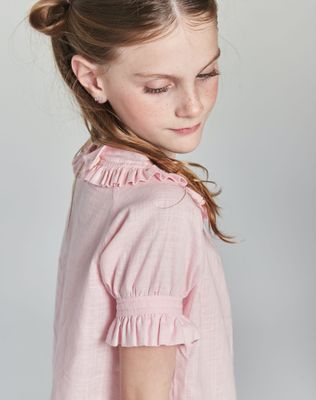 LOLA LIGHT PINK COTTON GIRL&#39;S TOP