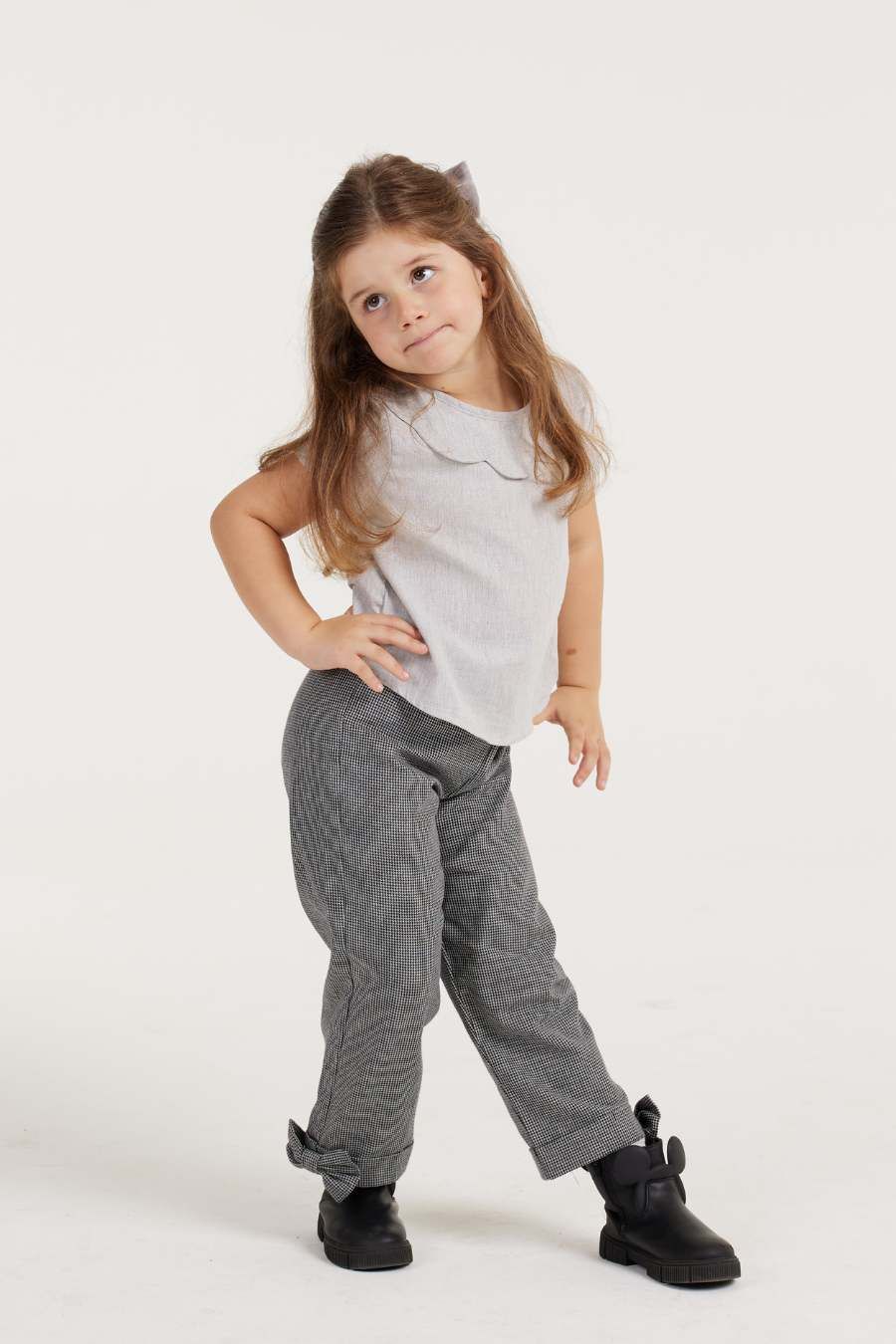 PRI &quot;PIED DE POULE&quot; PRINT  GIRL&#39;S PANTS