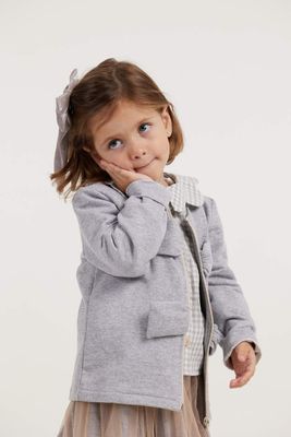 ELLEN GRAY GIRL&#39;S SWEATSHIRT COAT