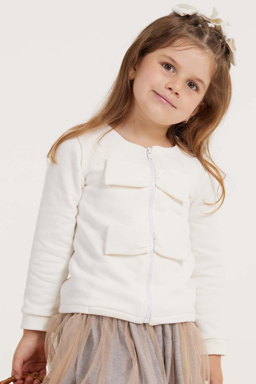 GI OFF WHITE SWEATSHIRT GIRL&#39;S COAT