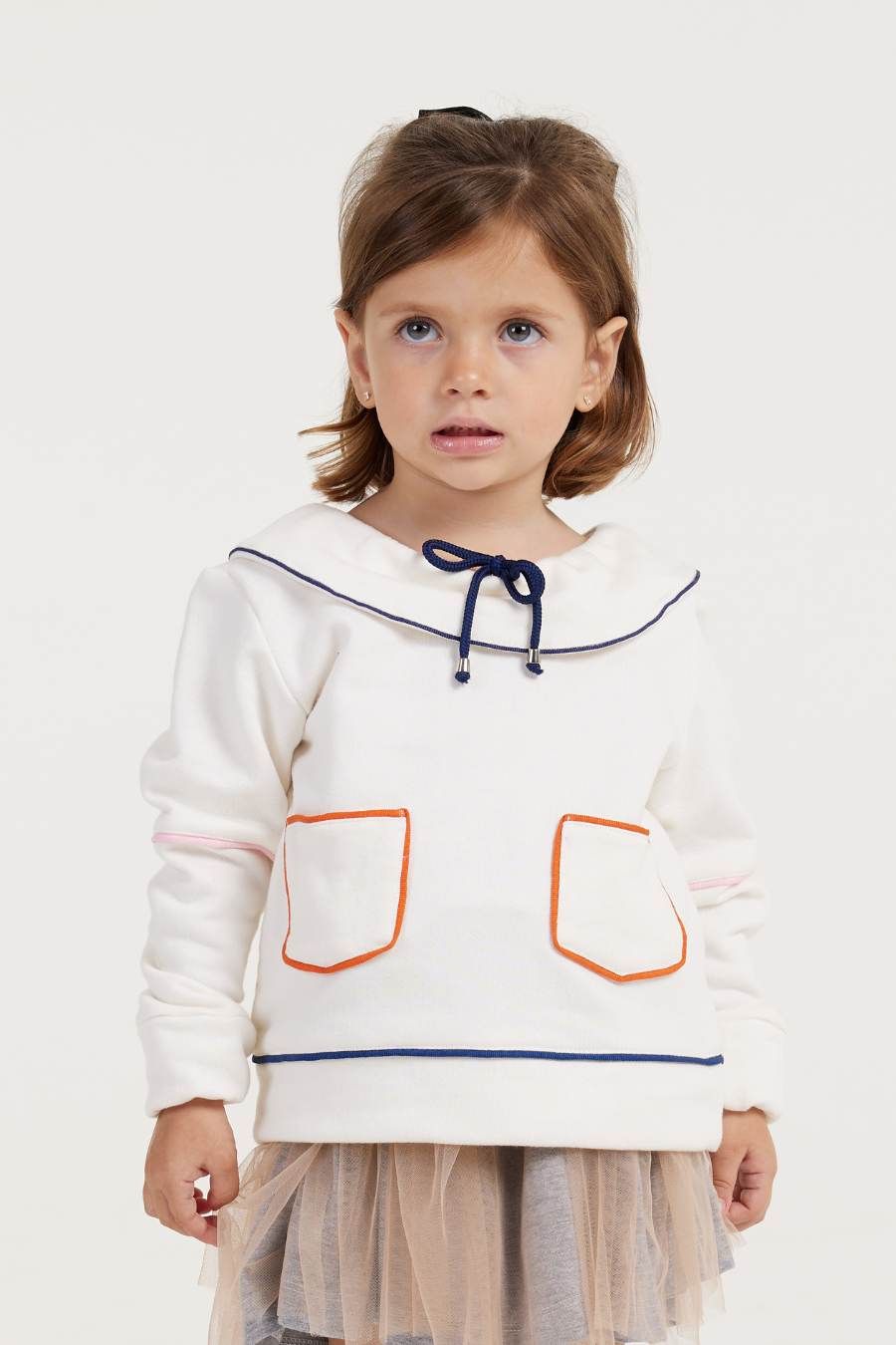 CECILIA  OFF WHITE GIRL&#39;S SWEATSHIRT