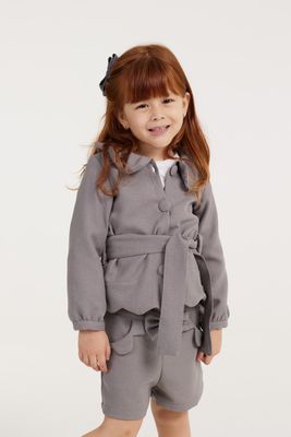 ZAYRA GRAY GIRL&#39;S COAT