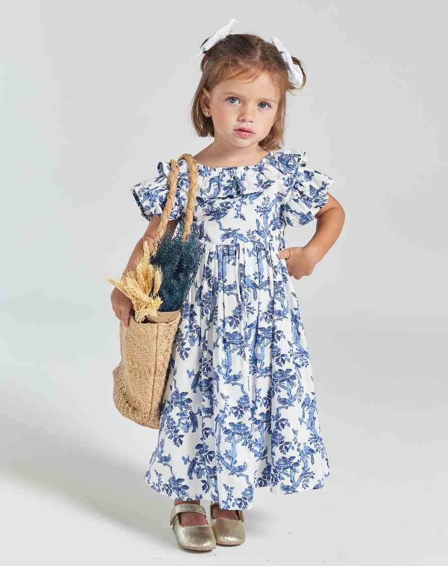LIS BLUE BIRDS GIRL&#39;S DRESS