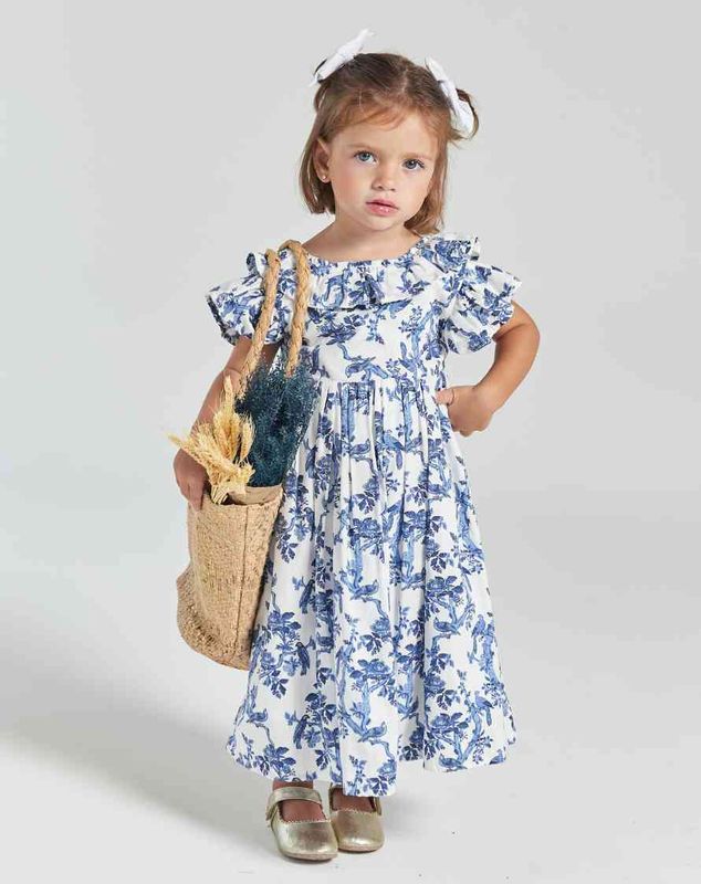 LIS BLUE BIRDS GIRL&#39;S DRESS