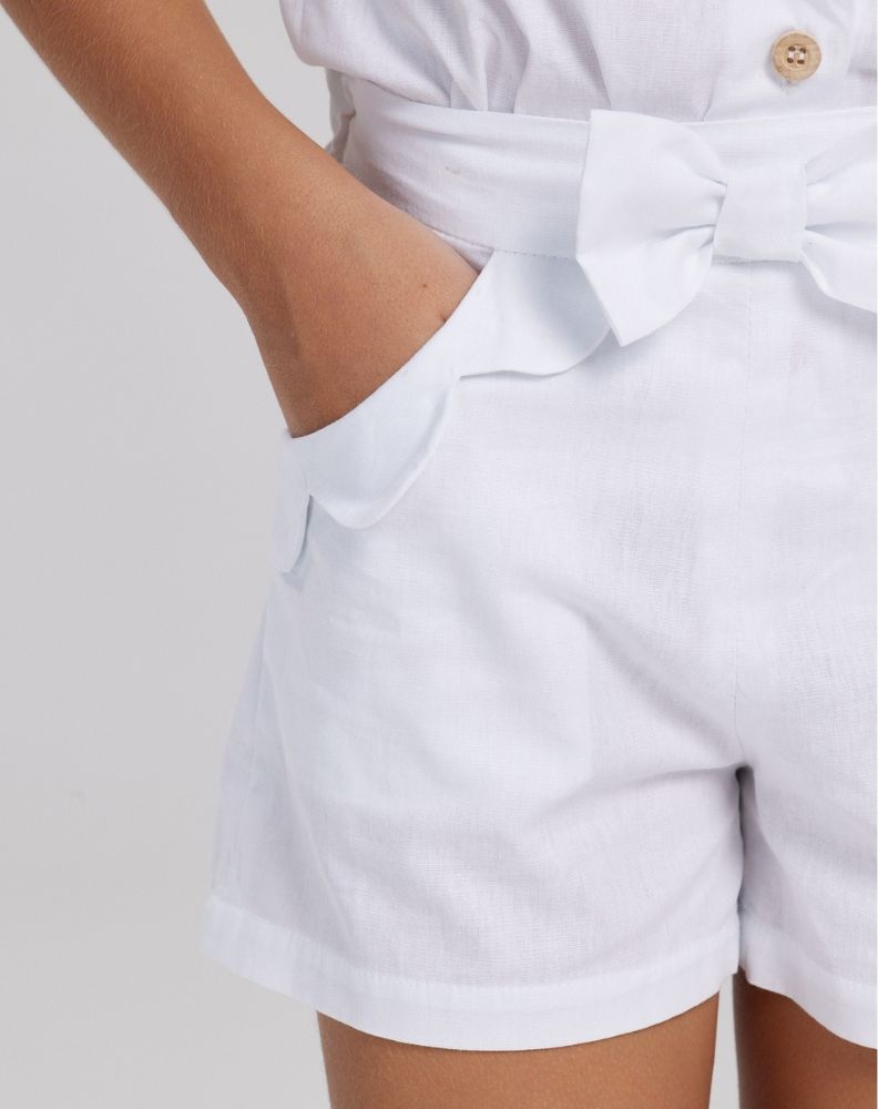GISELE WHITE GIRL&#39;S SHORTS