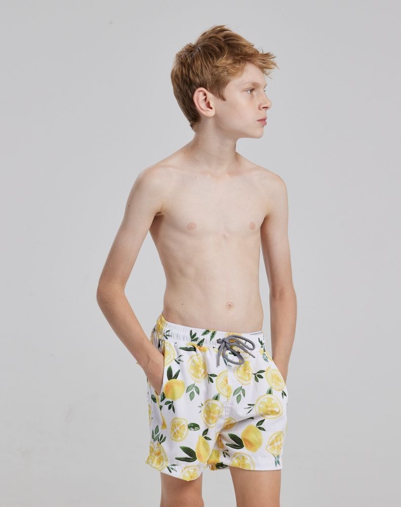 SICILIAN LEMON BOY&#39;S SWIM SHORTS