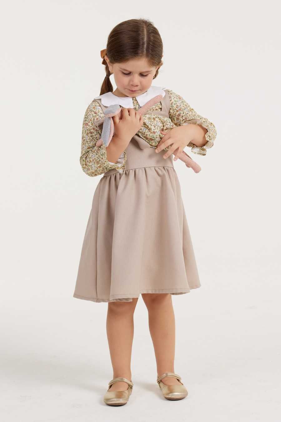 JULIANA BEIGE GIRL&#39;S DRESS
