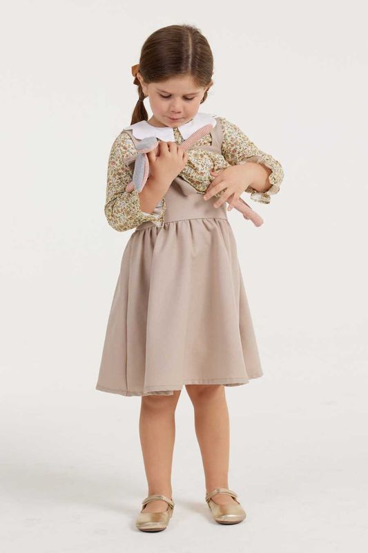 JULIANA BEIGE GIRL&#39;S DRESS