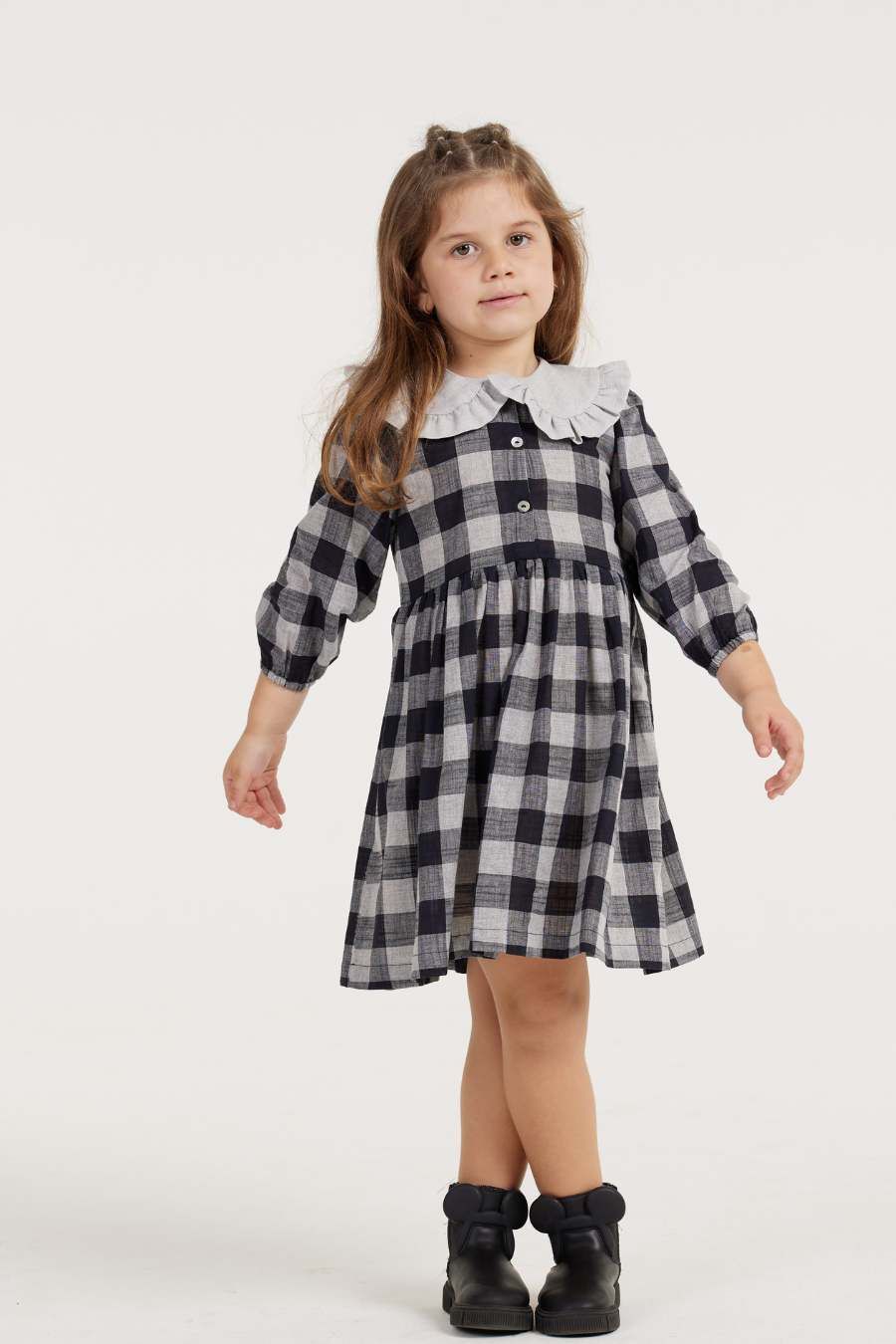 BRIANA PLAID GIRL&#39;S DRESS