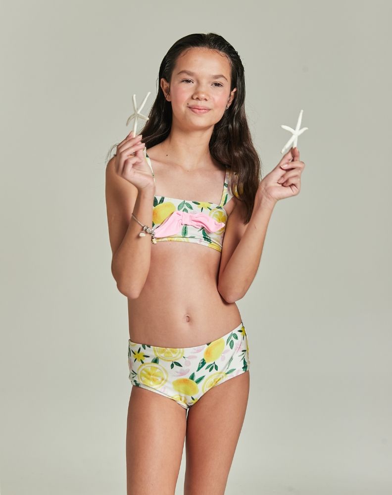 MARIAH SICILIAN LEMON GIRL&#39;S BIKINI