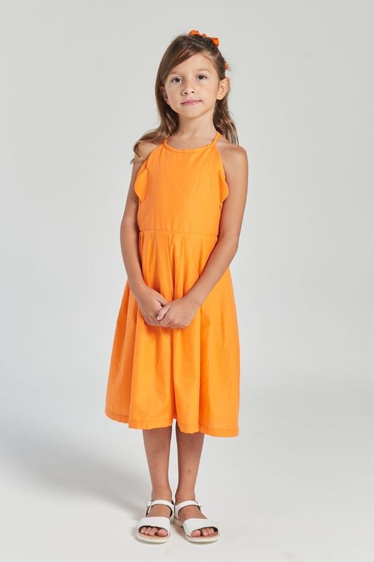 PAULINHA ORANGE  GIRL&#39;S DRESS