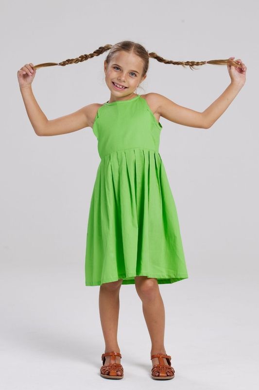 PAULINHA GREEN GIRL&#39;S DRESS