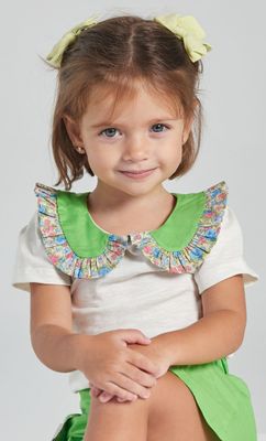 ISADORA GREEN AND LIBERTY GIRL&#39;S SHORTS SET