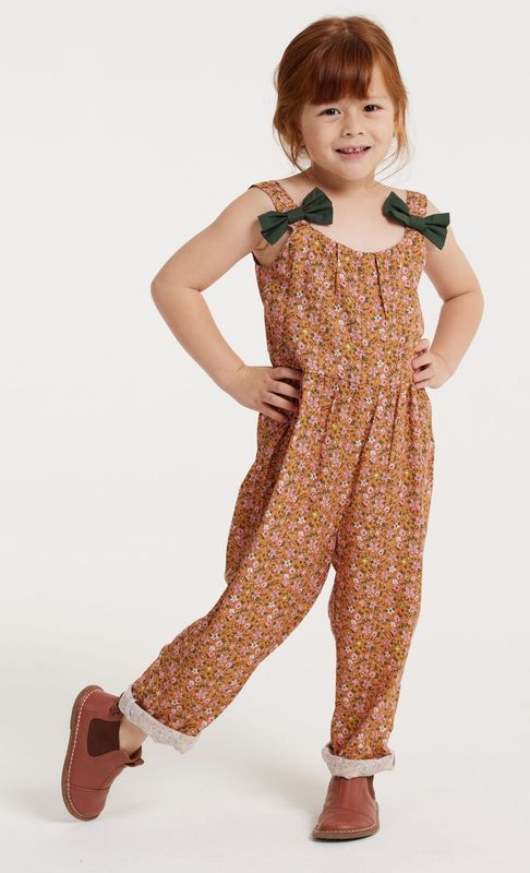 LORENA ORANGE LIBERTY GIRL&#39;S OVERALLS