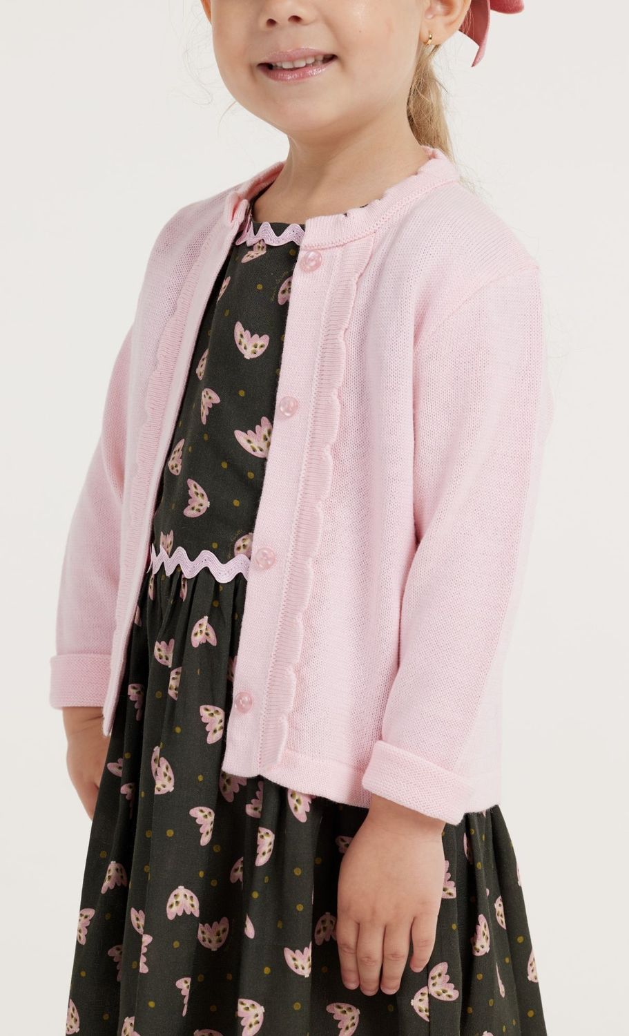 LULU PINK GIRL&#39;S CARDIGAN