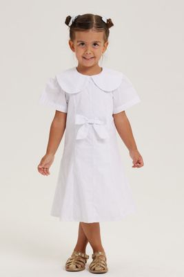 FIORELLA WHITE SHORT SLEEVE GIRL&#39;S DRESS